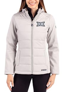 Cutter and Buck Big 12 Womens Ash Evoke Hood Heavy Weight Jacket
