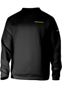 Mens Oregon Ducks Black Columbia Finder Crew Sweatshirt