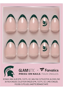 Michigan State Spartans Glamnetic Press On Nails Cosmetics