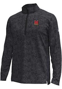Under Armour Maryland Terrapins Mens Black Tech Long Sleeve Qtr Zip Pullover
