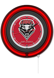 New Mexico Lobos Double Neon Wall Clock