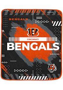 Cincinnati Bengals Twin XL Plush 65 x 90 Fleece Blanket - Orange