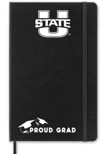 Utah State Aggies Proud Grad team logo Notebook and Folder - Black