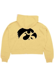 Iowa Hawkeyes Womens Yellow Cloud Fleece Long Sleeve Full Zip Jacket