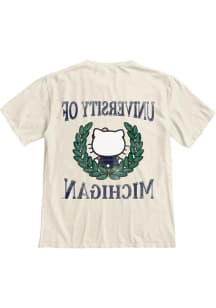 Michigan Wolverines Hello Two Ways Short Sleeve T-Shirt - Ivory