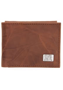 Leather Nebraska Cornhuskers Mens Bifold Wallet - Brown