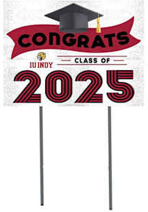 IUPUI Jaguars KH Sports Fan 18x24 Yard Sign with Stakes Class of 2025 Yard Sign - White