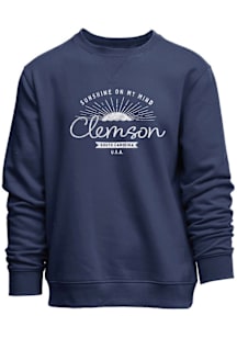 Clemson Womens Navy Blue Sunshine On My Mind Crew Sweatshirt