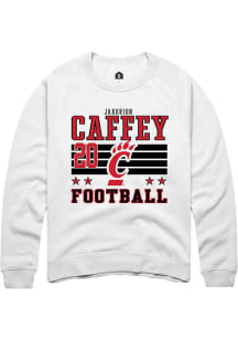 Jakorion Caffey Rally Mens White Cincinnati Bearcats NIL Striped Player Crew