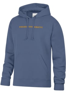 Mens Blue Drexel Dragons Embroidered Hooded Sweatshirt