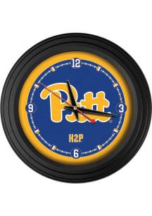 Black Pitt Panthers Traditional Wall Clock