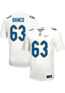 Ty Banco  Mens White Pitt Panthers Football Name And Number Football Jersey