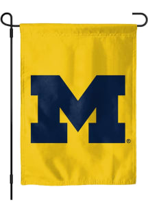 Yellow Michigan Wolverines 13x18 2 Sided Garden Flag