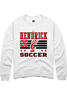 AJ Hendrick Cincinnati Bearcats Mens White NIL Striped Player Crew