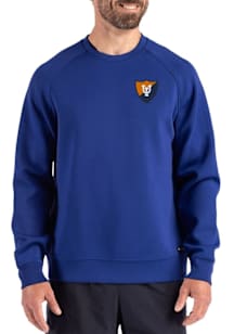 Cutter and Buck Illinois Fighting Illini Mens Blue Vault Roam Long Sleeve Crew Sweatshirt