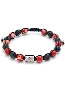 Texas Tech Red Raiders Stainless Steel Beaded Thread Mens Bracelet