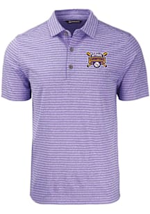 Cutter and Buck LSU Tigers Mens Grey 2025 College World Series Champions Short Sleeve Polo
