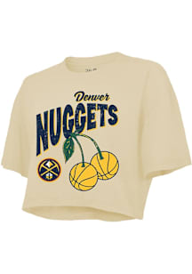 Denver Nuggets Womens White Circus Shot Short Sleeve T-Shirt
