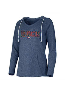 Concepts Sport Denver Broncos Womens Navy Blue Mainstream Hooded Sweatshirt