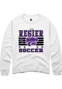 Alix Regier Rally Mens White K-State Wildcats NIL Striped Player Crew