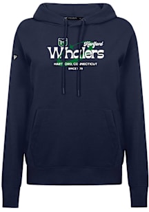 Levelwear Hartford Whalers Womens Navy Blue Adorn Orbital Hooded Sweatshirt