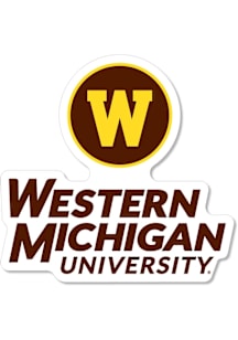 Brown Western Michigan Broncos 2&quot; Stacked Text W Dizzler Stickers