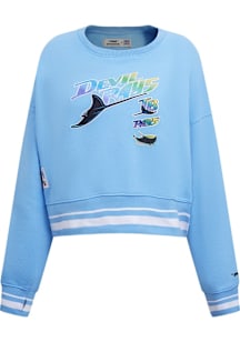 Pro Standard Tampa Bay Rays Womens Light Blue Retro Classic Crew Sweatshirt