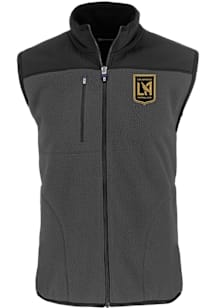 Cutter and Buck Los Angeles FC Mens Graphite Cascade Sherpa Sleeveless Jacket