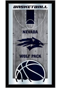 Nevada Wolf Pack Basketball Hanging Back Bar Mirror
