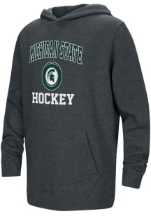 Youth Michigan State Spartans Black Colosseum Hockey No 1 Long Sleeve Hooded Sweatshirt