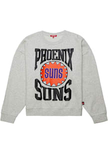 Mitchell and Ness Phoenix Suns Womens Grey Logo Crew Sweatshirt