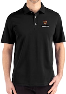 Cutter and Buck Harvard Crimson Black Advantage Refresh Pique Big and Tall Polo