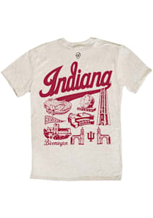 Indiana Hoosiers White Campus Icons Short Sleeve Fashion T Shirt
