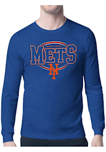 Starter New York Mets Blue Team Track Long Sleeve T Shirt
