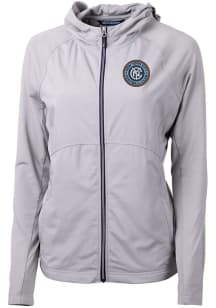 Cutter and Buck New York City FC Womens Grey Adapt Eco Light Weight Jacket