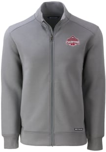 Mens Ohio State Buckeyes Dark Grey Cutter and Buck 2024 Football National Champion Roam Long Sle..