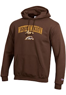 Champion Western Michigan Broncos Mens Brown Mom Script Powerblend Long Sleeve Hoodie