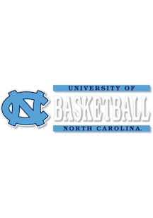 North Carolina Tar Heels 6x2 Basketball Auto Decal - Light Blue