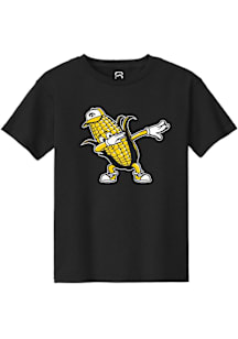 Summit Sportswear Iowa Hawkeyes Youth Black Team Corn Logo Short Sleeve T-Shirt