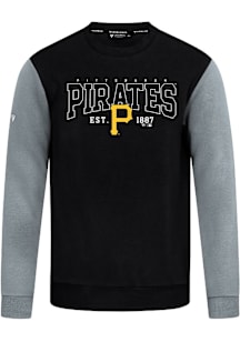 Levelwear Pittsburgh Pirates Mens Black Ultimate Textbook Long Sleeve Crew Sweatshirt