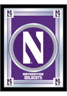 Northwestern Wildcats Logo Hanging Back Bar Mirror