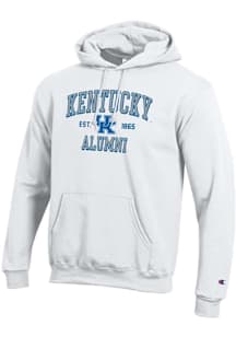 Champion Kentucky Wildcats Mens White Est Alumni Powerblend Long Sleeve Hoodie
