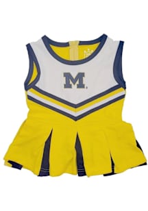 Little King Michigan Wolverines Toddler Girls Yellow Tackle Twill Sets Cheer Dress