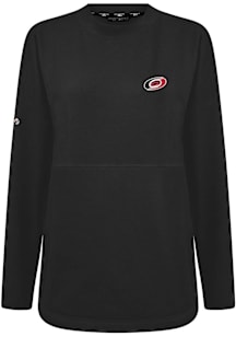 Levelwear Carolina Hurricanes Womens Black Beaudry Embroidered 3D Patch Crew Sweatshirt