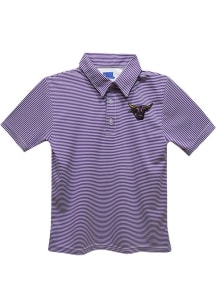Vive La Fete Minnesota State Mavericks Toddler Purple Pencil Stripe Short Sleeve Polo Shirt