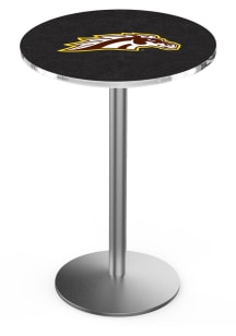 Western Michigan Broncos Stainless Round Base Pub Table
