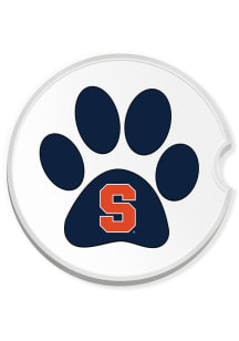 Syracuse Orange Paw Print Car Coaster - Orange