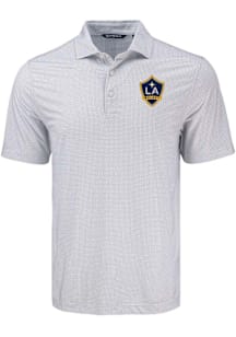 Cutter and Buck LA Galaxy Grey Pike Diamond Dot Big and Tall Polo