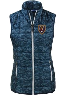 Cutter and Buck Real Salt Lake Womens Navy Blue Rainier PrimaLoft Printed Vest