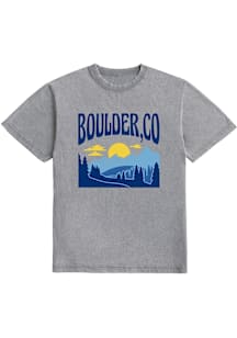 Uscape Boulder Charcoal Flat Short Sleeve Fashion T Shirt